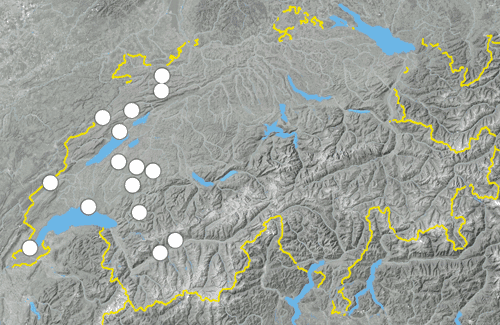 Karte der Wetterstationen in der Westschweiz
